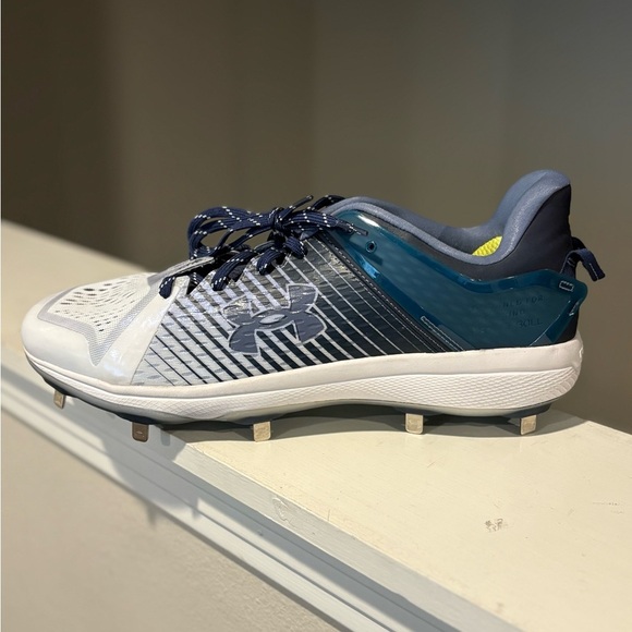 Under Armour Yard MT Low Metal Baseball Cleats 3025592-401 Navy Mens Size 15 - Picture 2 of 9